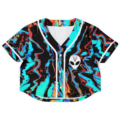 Stay weird crop top jersey
