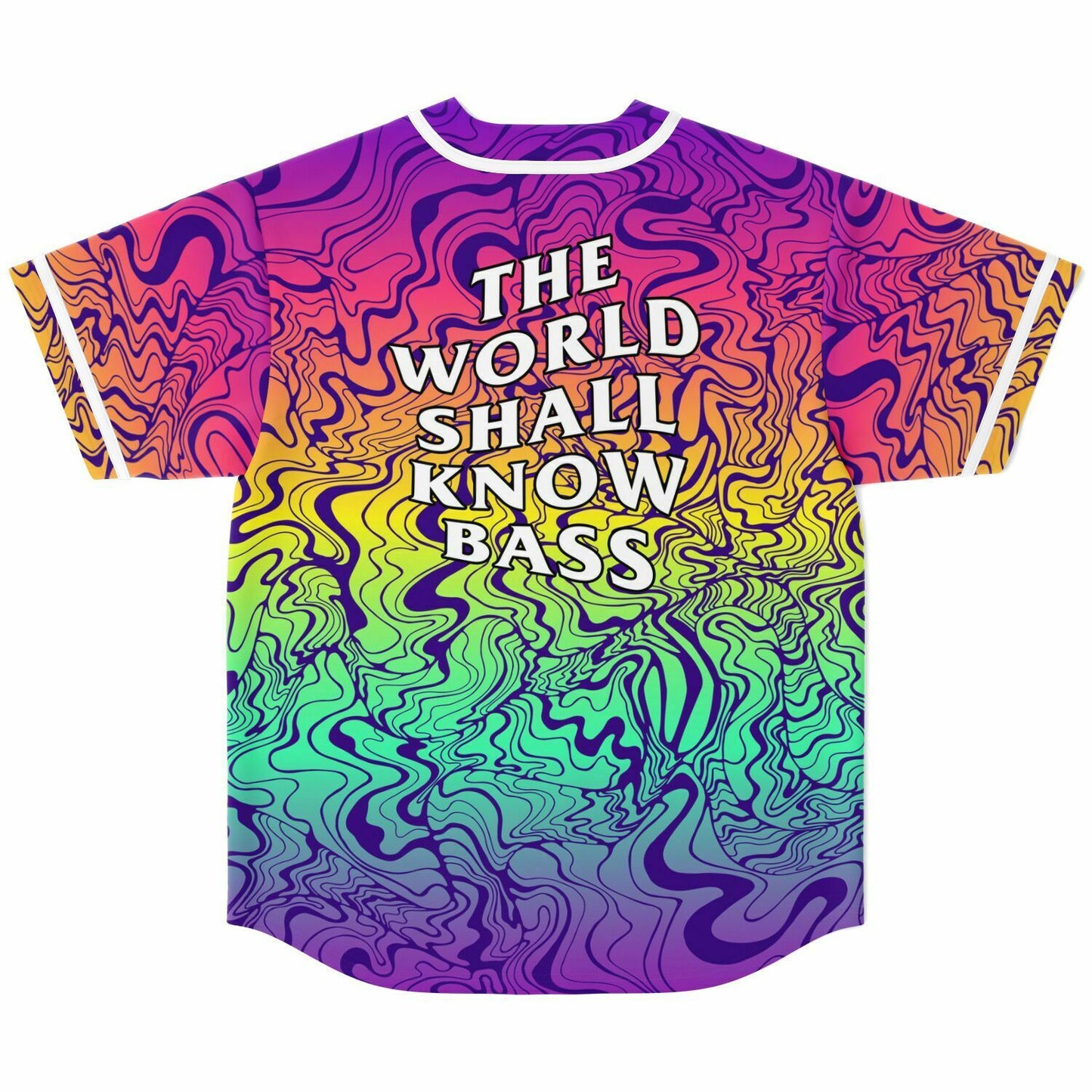 The world shall know bass rave baseball shirt