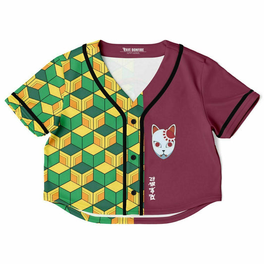 bass slayer Cropped Baseball Jersey
