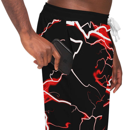 Red electric bolt jogger