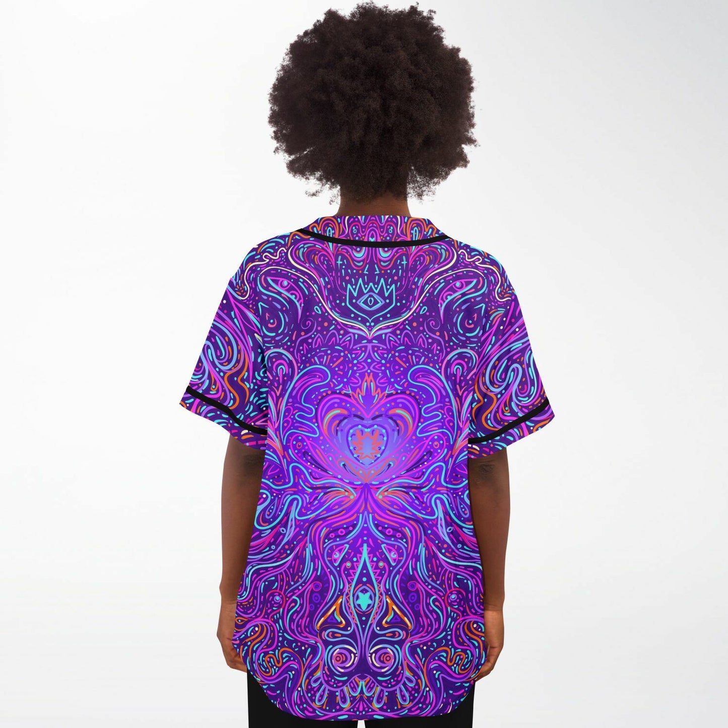Trippy psychedelic baseball jersey