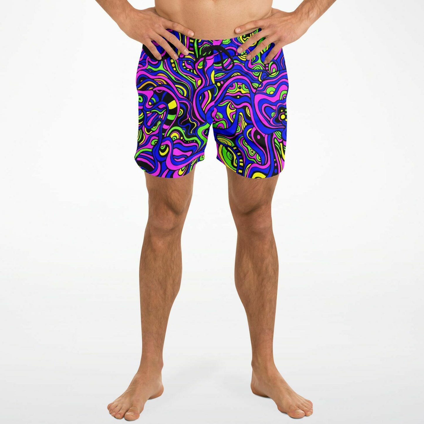 Psychedelic swim trunks