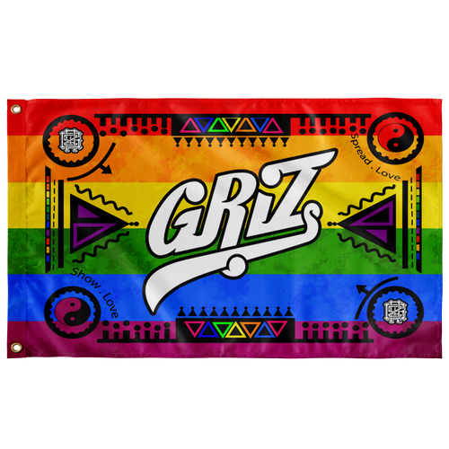 GRIZ SHOW LOVE SPREAD LOVE PRIDE FLAG