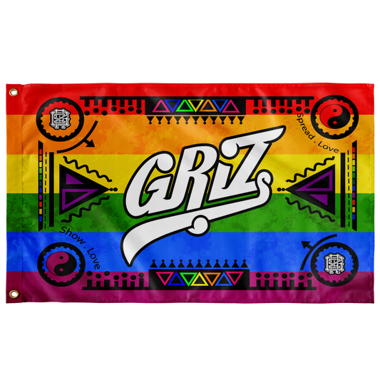 GRIZ SHOW LOVE SPREAD LOVE PRIDE FLAG