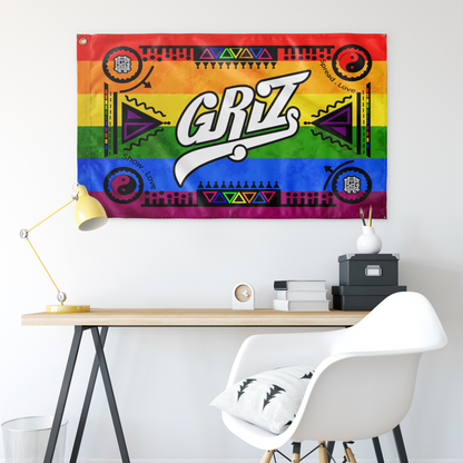 GRIZ SHOW LOVE SPREAD LOVE PRIDE FLAG