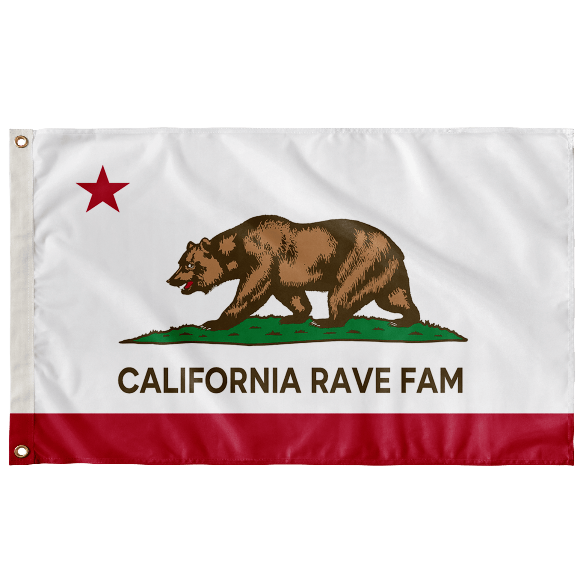 CALIFORNIA RAVE FAM FLAG Rave bonfire